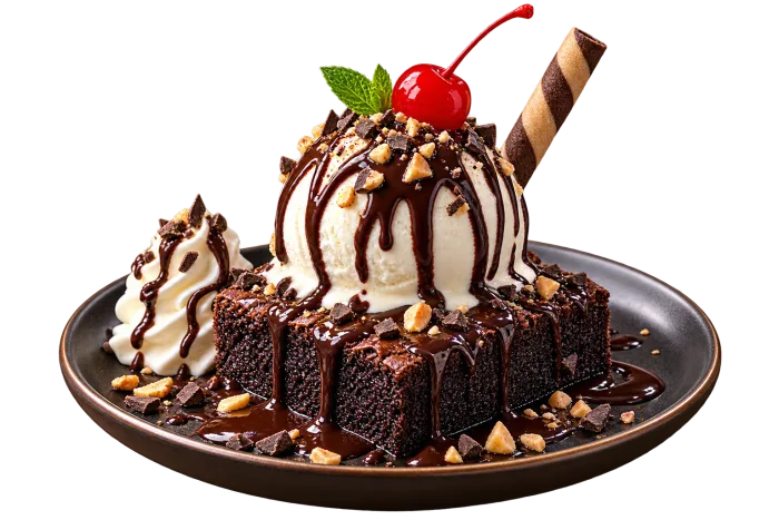 Icecream on Brownie